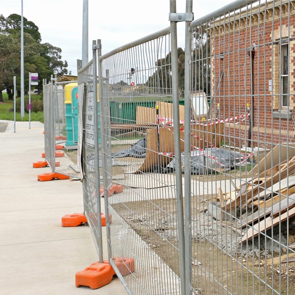 what's the process for scheduling the pickup of the temporary fence once my job or even is finished